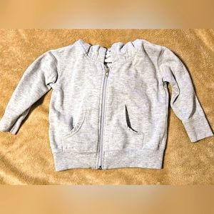 Girl's 2T Personalized Gray Hoodie W/Cat